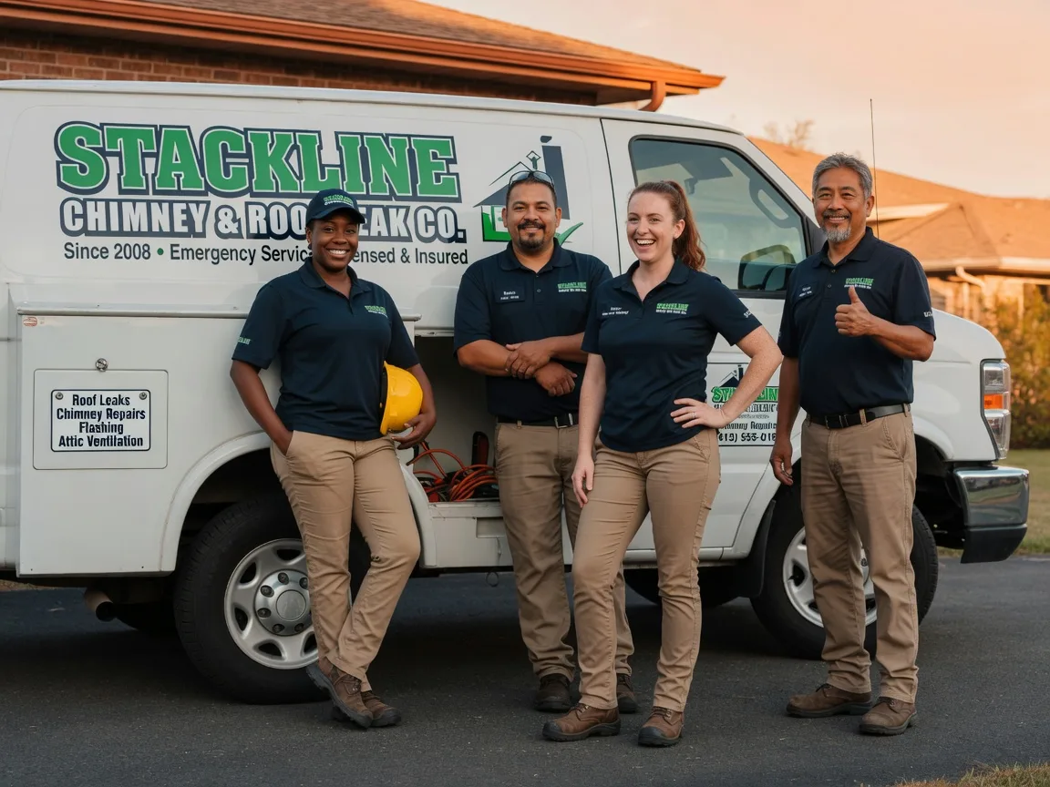 Chimney flashing repair company in Bells, TX